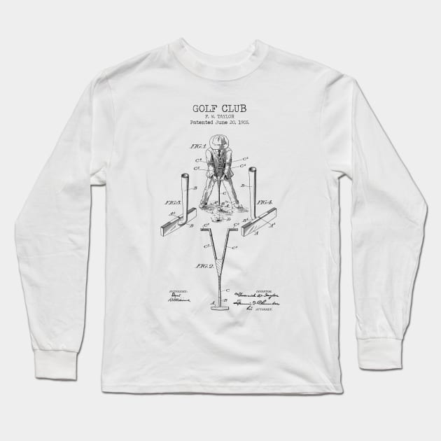 GOLF CLUB Long Sleeve T-Shirt by Dennson Creative